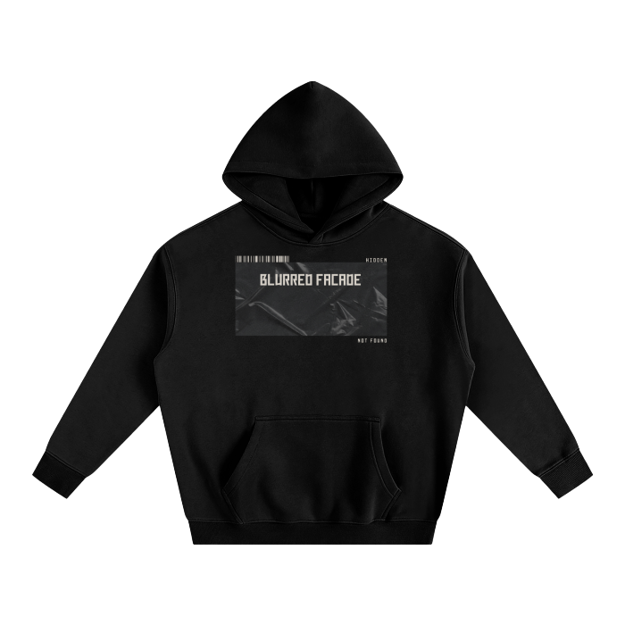 Blurred Facade Typography Hoodie